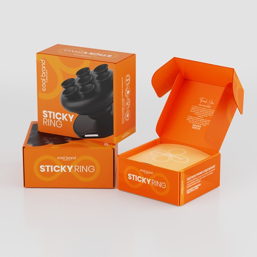 Sticky Ring box package design