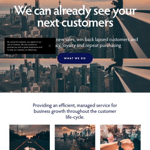 Squarespace website for a large telecommunications group