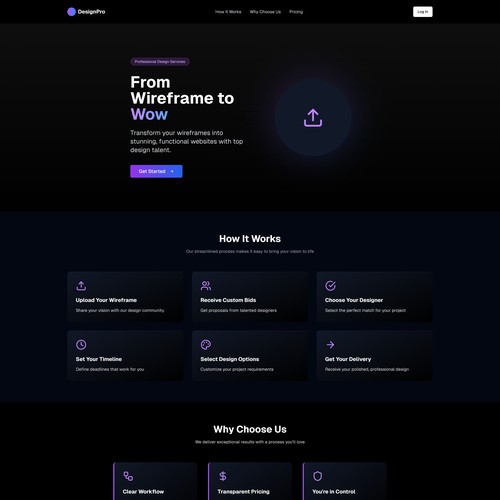 DesignPro: Wireframe to Wow Website Transformation