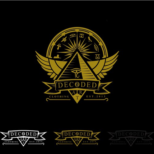 CREATE A EMBLEM LOGO FOR URBAN CLOTHING LINE-(DECODED ART CLOTHING) WILL PICK BEST DESIGN