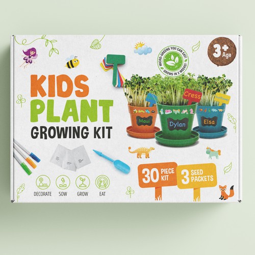 Kids plant growing kit