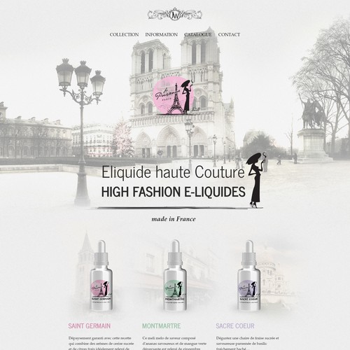 Homepage For Luxury Brand of eliquid "La Parisienne"