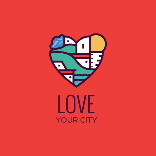 Love city Concept logo design