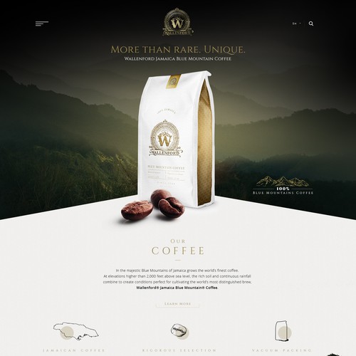 Coffee company landingpage 