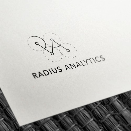 Minimalistic & geometric Radius analytics Logo