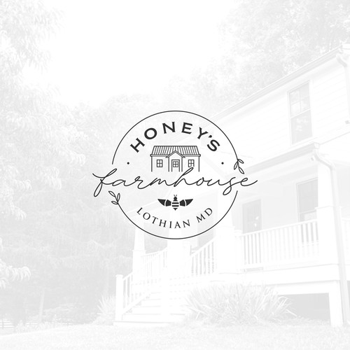 Property rental logo with a nature theme.