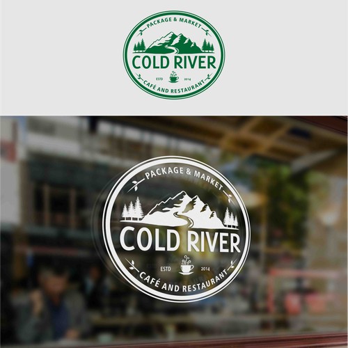 Farmhouse and barn housing a new cafe + package & market on the Cold River in MA needs a logo!