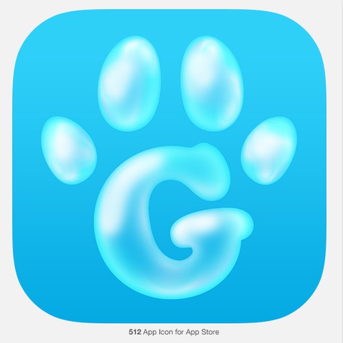 Create a fun icon for a an app-based mobile pet grooming service.