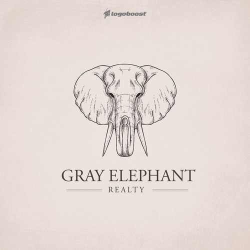 Gray Elephant logo design