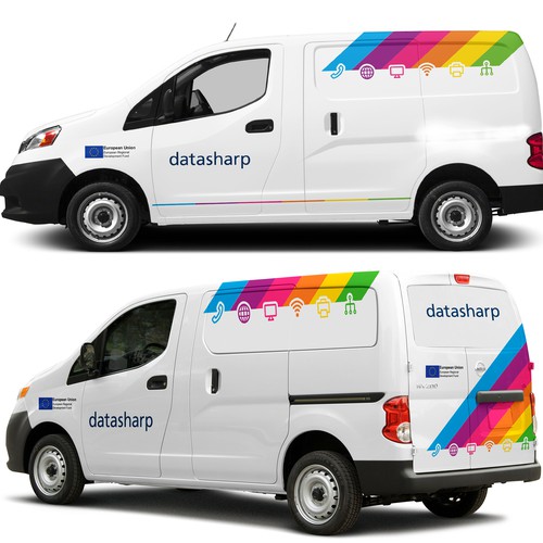 Nissan NV wrap for data sharp