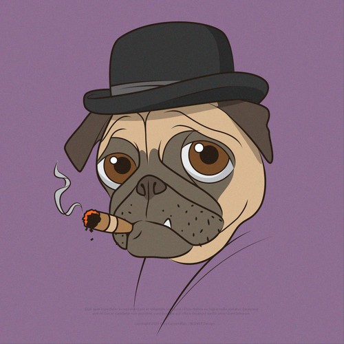 A Cartoon Pug Character