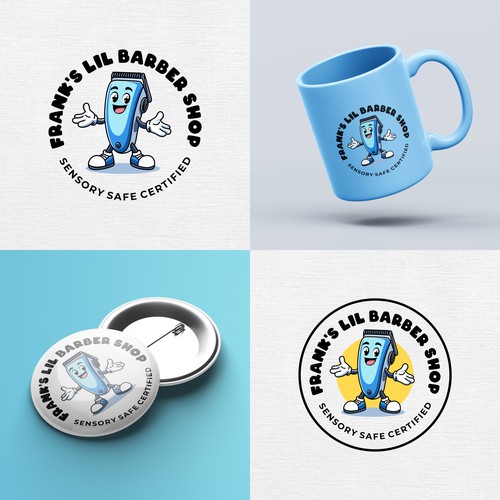 Frank’s Lil Barber Shop – Clipper Mascot Logo