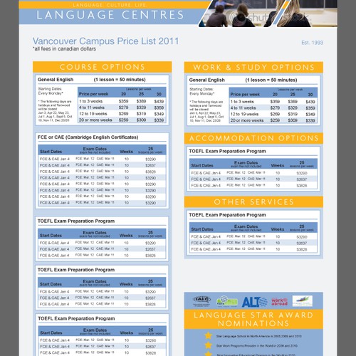 Tamwood International College Price List