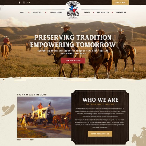 Texan traditional theme website