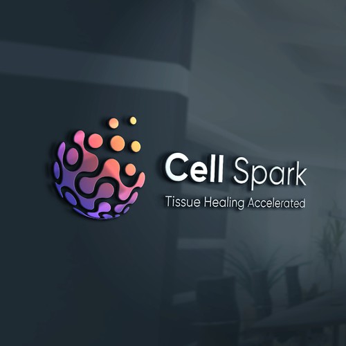 Winning design for a company that uses cutting edge technologies to treat musculoskeletal tissue 