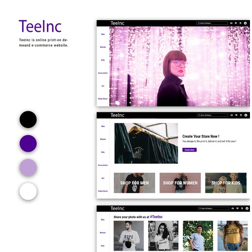 TeeInc Website UI/UX Design