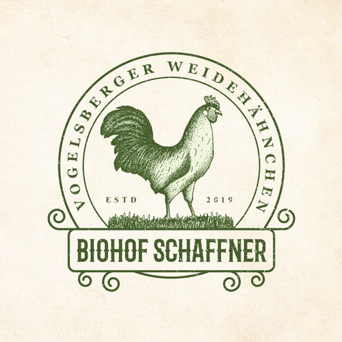 Eco farm with free-range chicken needs catchy logo
