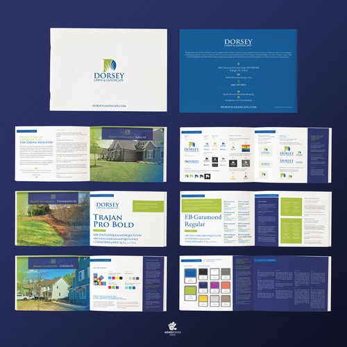 Dorsey Lawn and Landscape Logo and Brand Guide Design