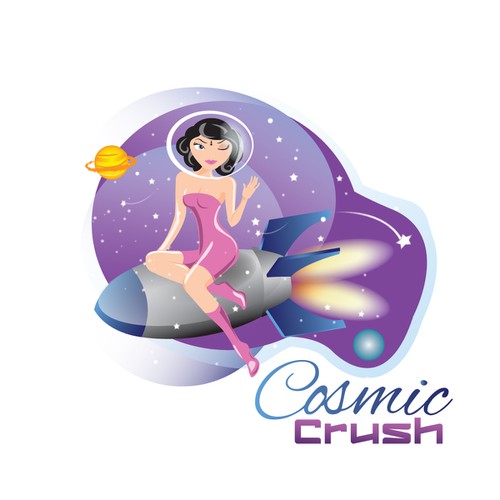 Flirty Astronaut Podcast Logo Design