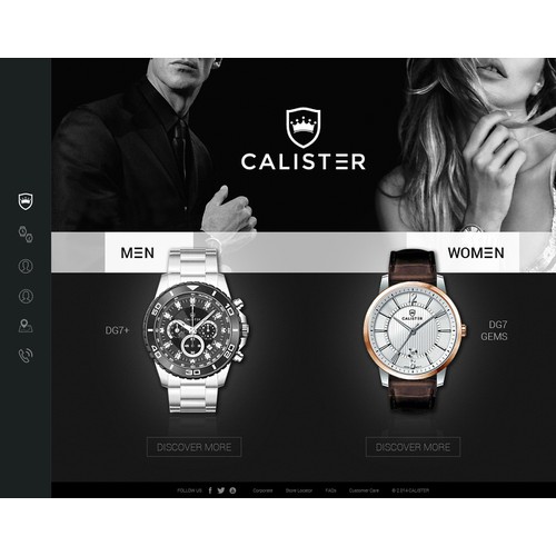 Calister - Website for Fashion Watch Company