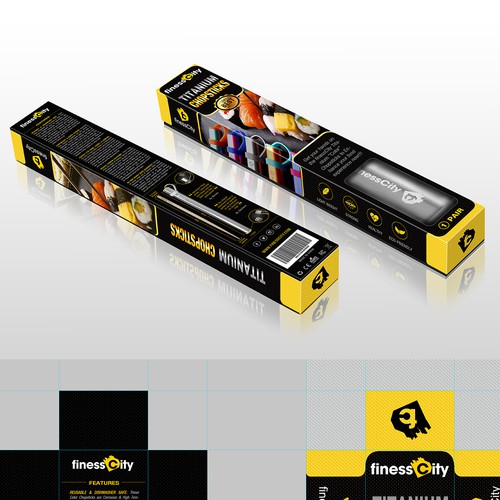 Box Package design for Finesscity Chopsticks