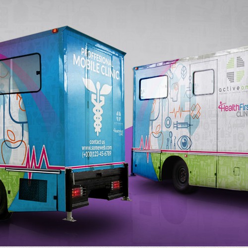 Mobile clinic van branding