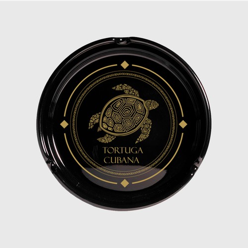 Logo for Tortuga Cubana. Logo that can be printed in the center of a ashtrays as well as on boxes.