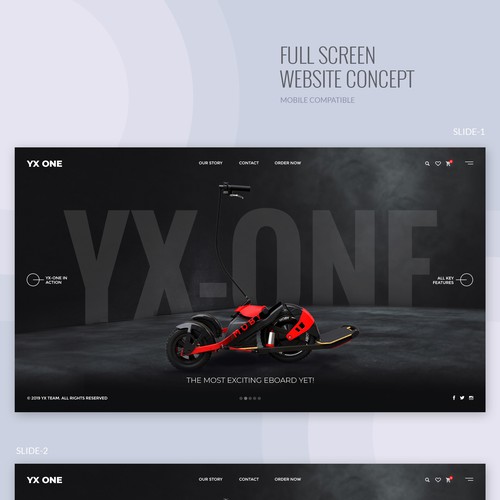 Website Design Concept For YX-ONE