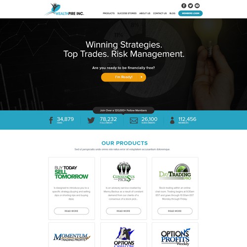 website design for Wealthpire Inc.
