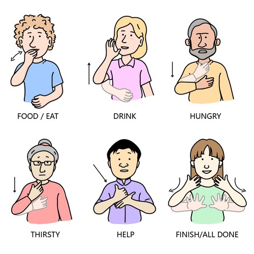 Sign language illustration 