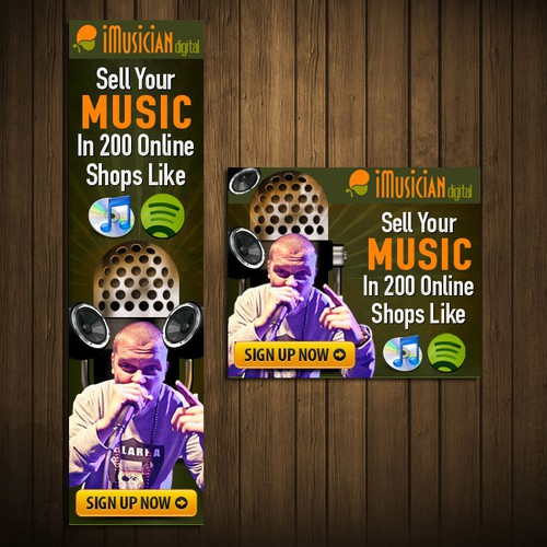 Create a winning ad banner for iMusician Digital