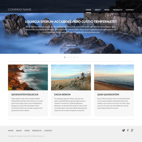 Help 99designs create modern web page templates (may award multiple winners)!