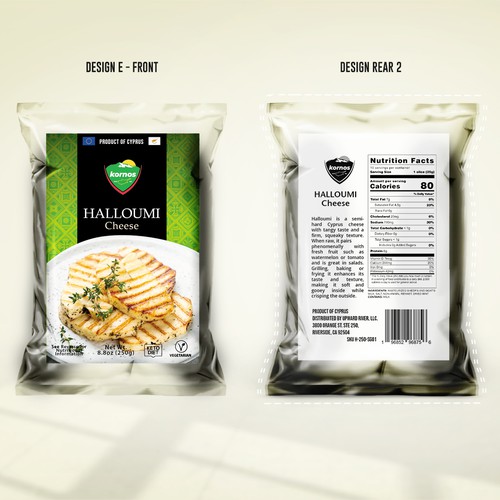 Halloumi Cheese label design