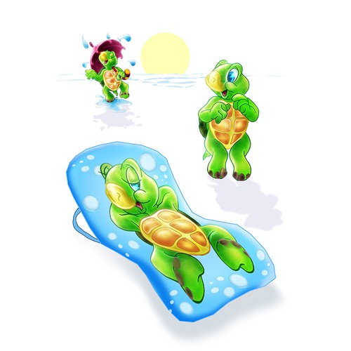 Design the art work for beach hooded towel for babies to age 5 years