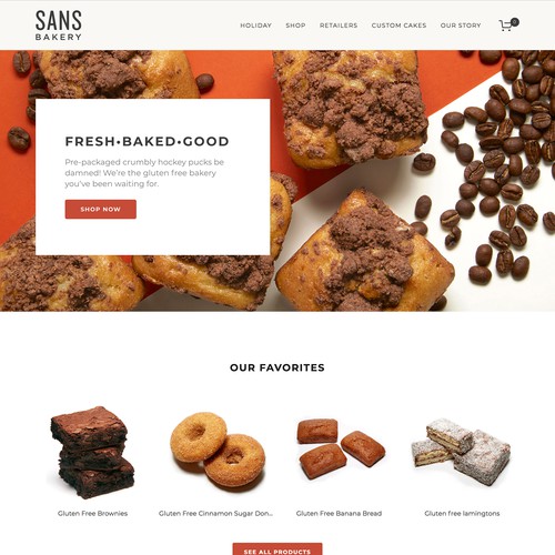 Squarespace e-commerce website for bakery
