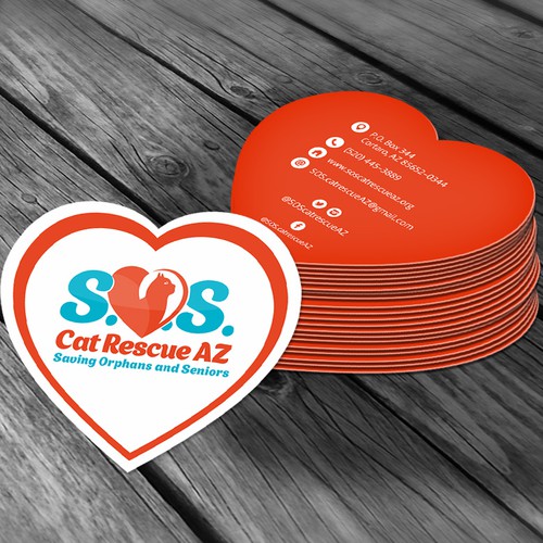 Logo & business card for "Cat S.O.S. AZ"