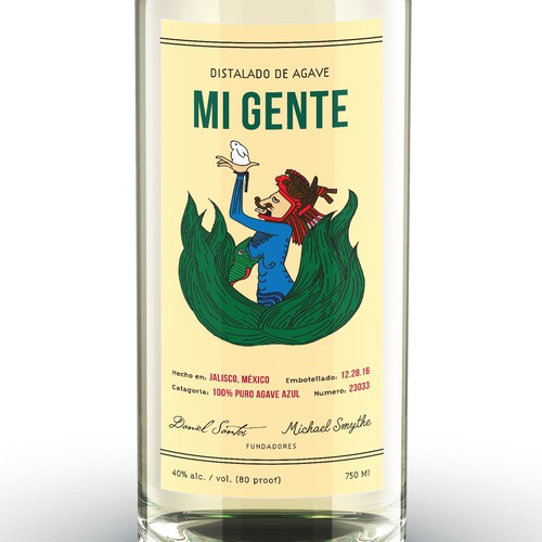 Label design for a Distalado de Agave liquor