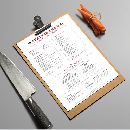 Menu Design for a premium Deli with an Eat-In restaurant