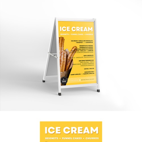 Ice Cream Parlor A-frame design