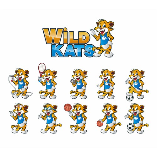 Mascot logo for Wild Kats sport ivent