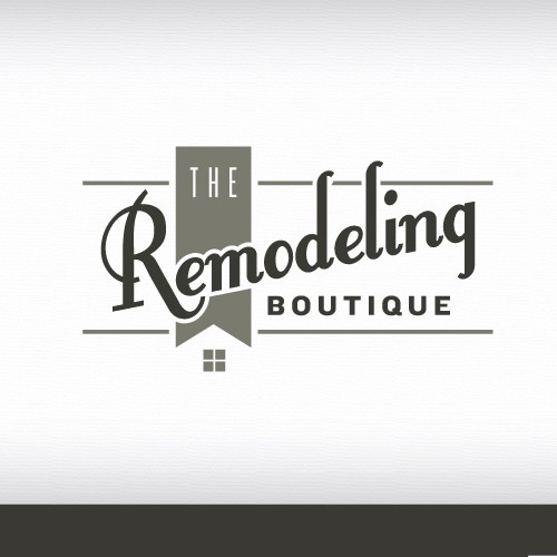 vintage/modern logo for 'The Remodeling Boutique'