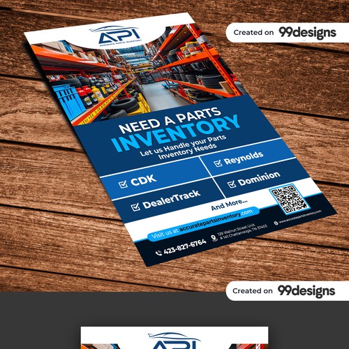 API Parts Inventory Flyer Design