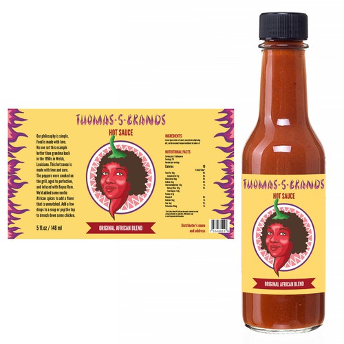 Hot Sauce Label