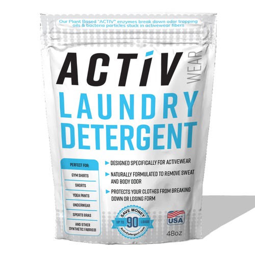 Stand Up Pouch For "Activewear" Laundry Detergent