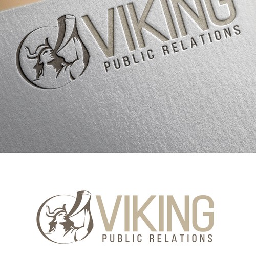 Create a simple, elegant Logo for VIKING Public Relations