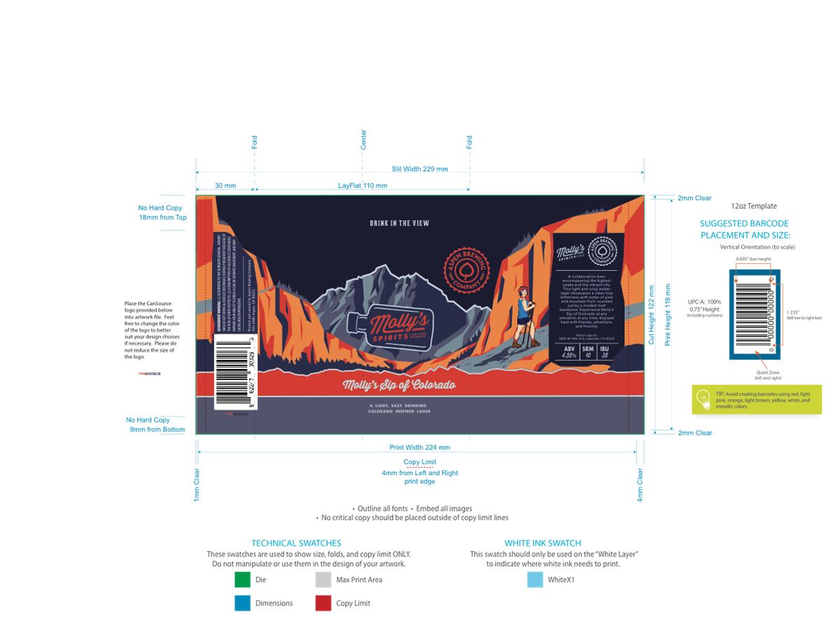 Small Iteration of Molly's Sip of Colorado Beer Label