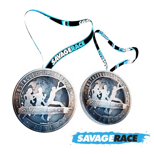 Design a Finisher Medal for Savage Race - An Obstacle Course Mud Run