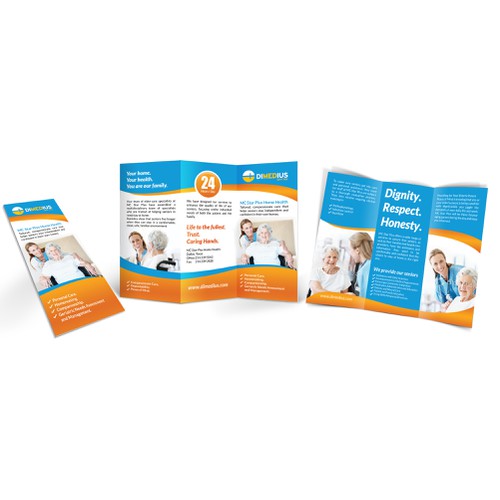 Create the next brochure design for Dimedius