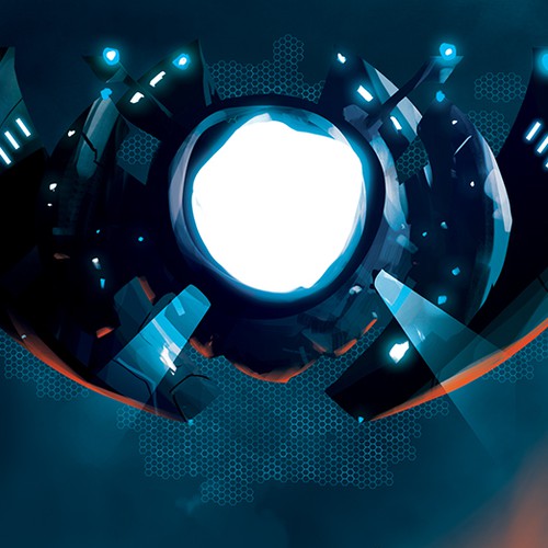 Design a book cover for a cutting edge science fiction novel