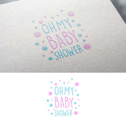 Oh my baby shower logo design